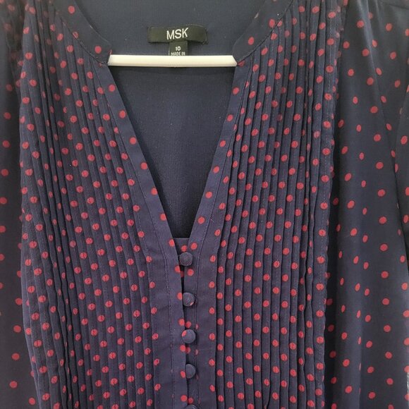 Navy Polkadot Dress Size 10 - Picture 4 of 10